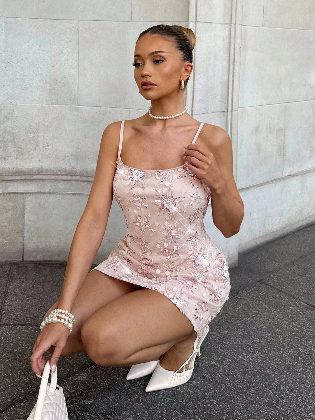 Rochie scurtă SHEIN, roz