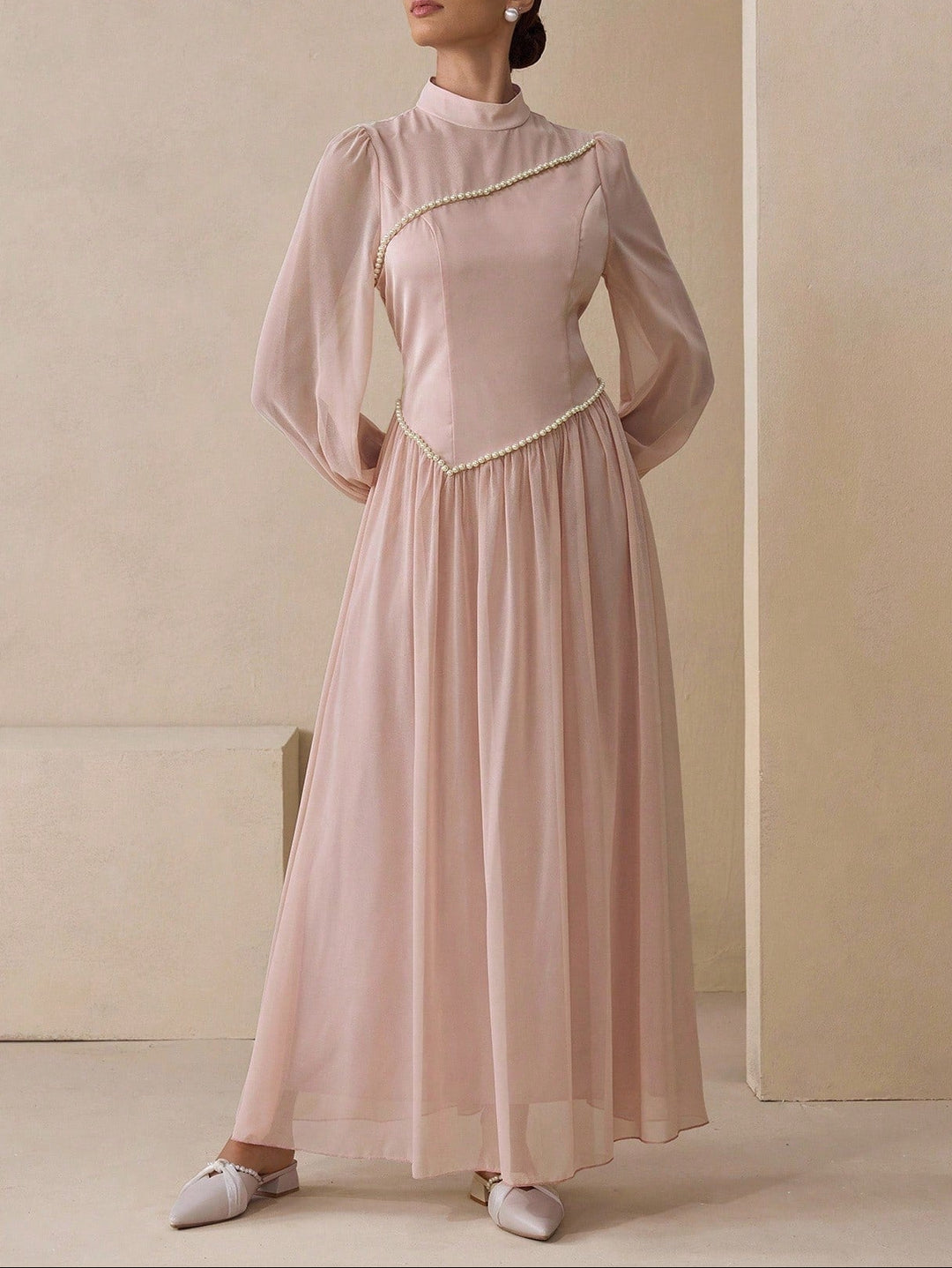 Shein maxi ruha, rózsaszín