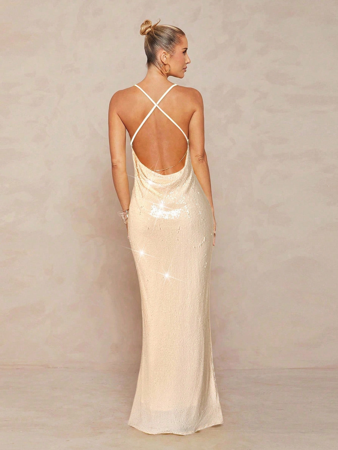 Rochie maxi SHEIN, bej