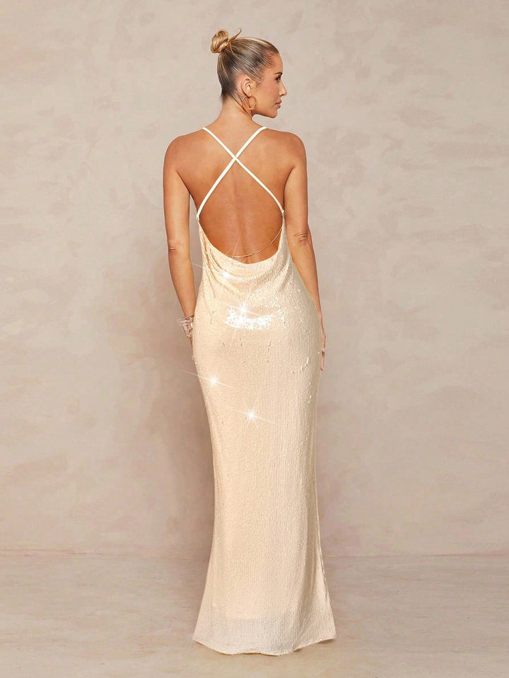 Rochie maxi SHEIN, bej
