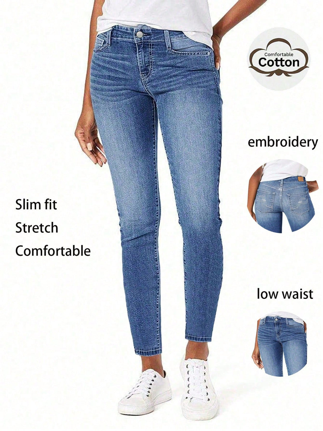 Jeans SHEIN, albastru