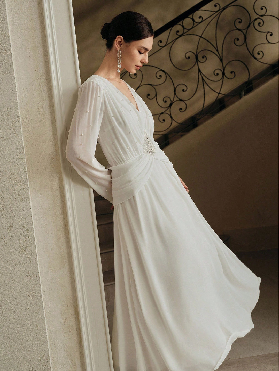 Rochie maxi SHEIN, alb