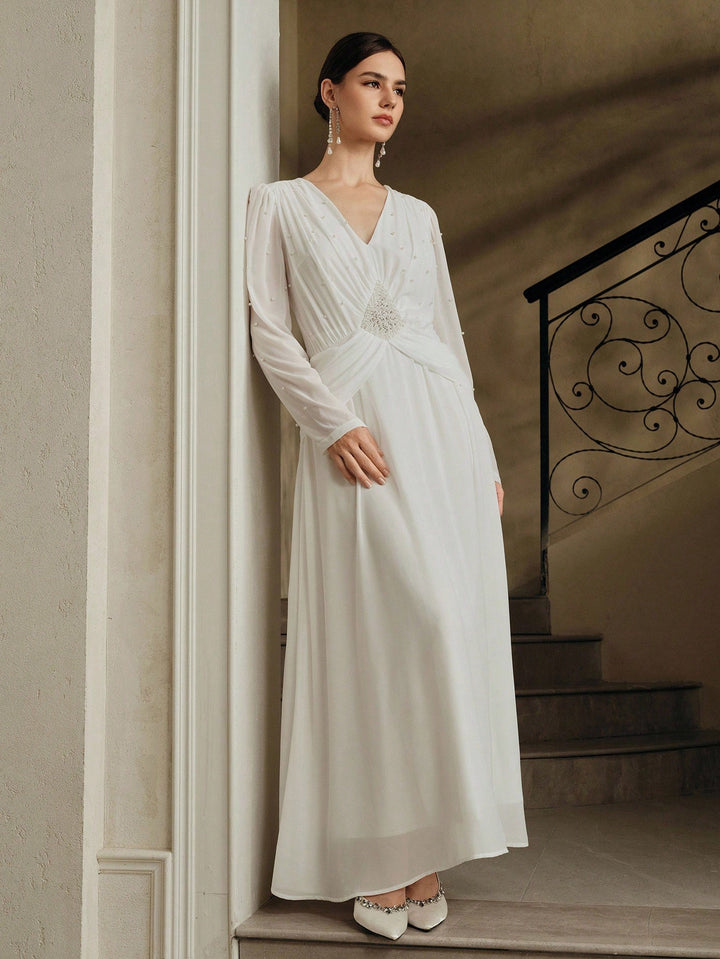 Rochie maxi SHEIN, alb