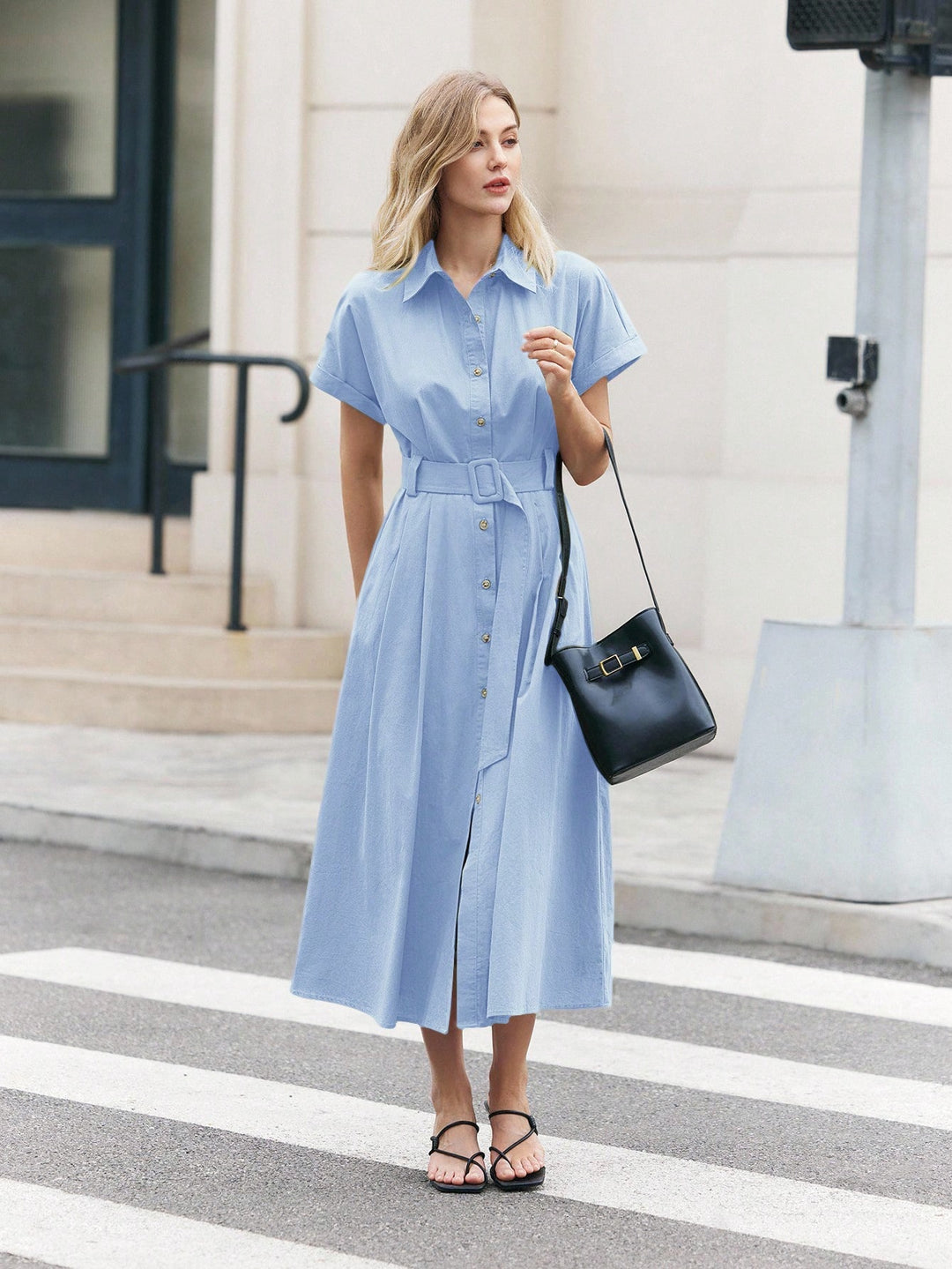 Rochie midi SHEIN, albastru