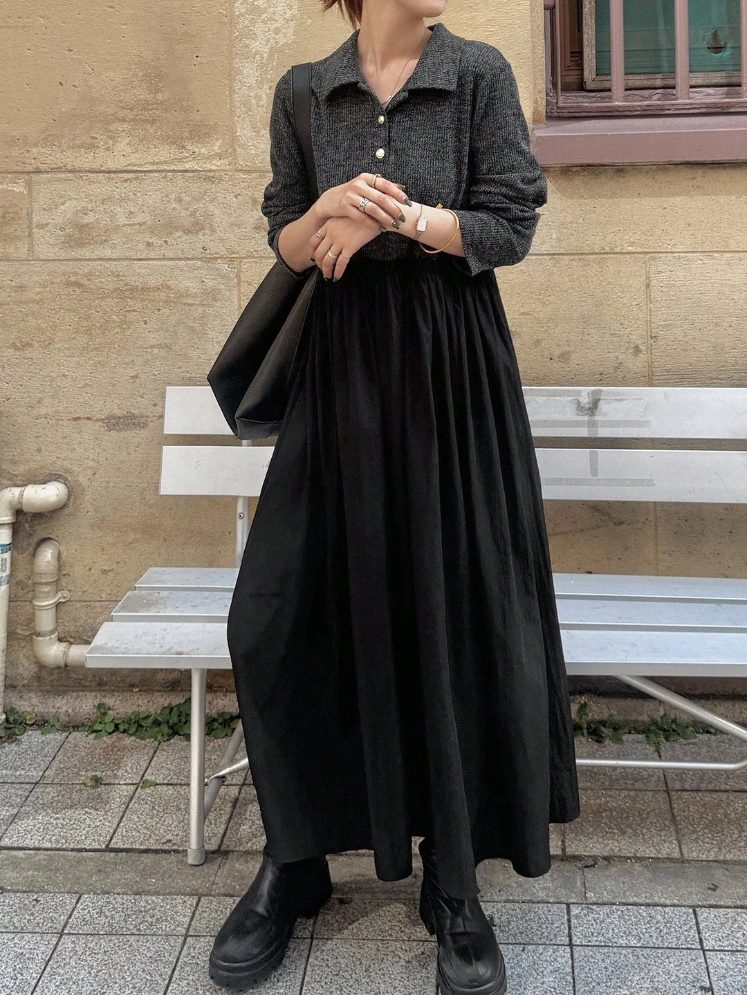 Rochie maxi SHEIN, negru