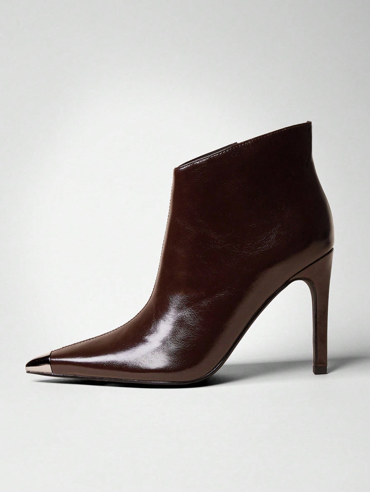 Botine SHEIN, maro