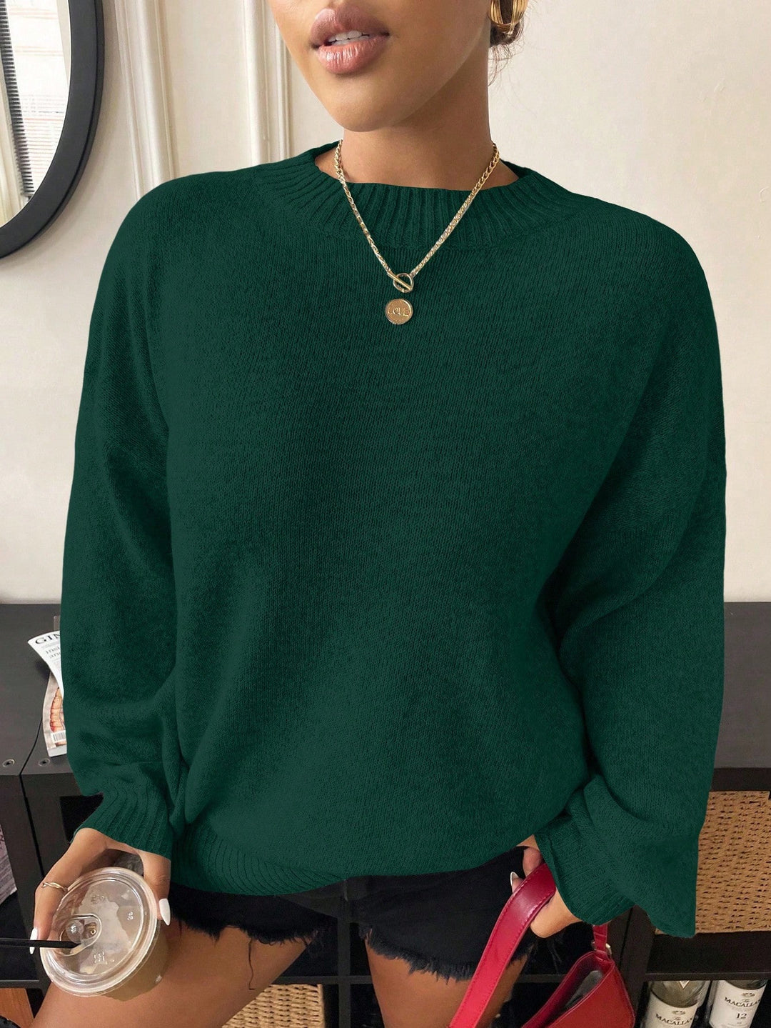 Pulover SHEIN, verde