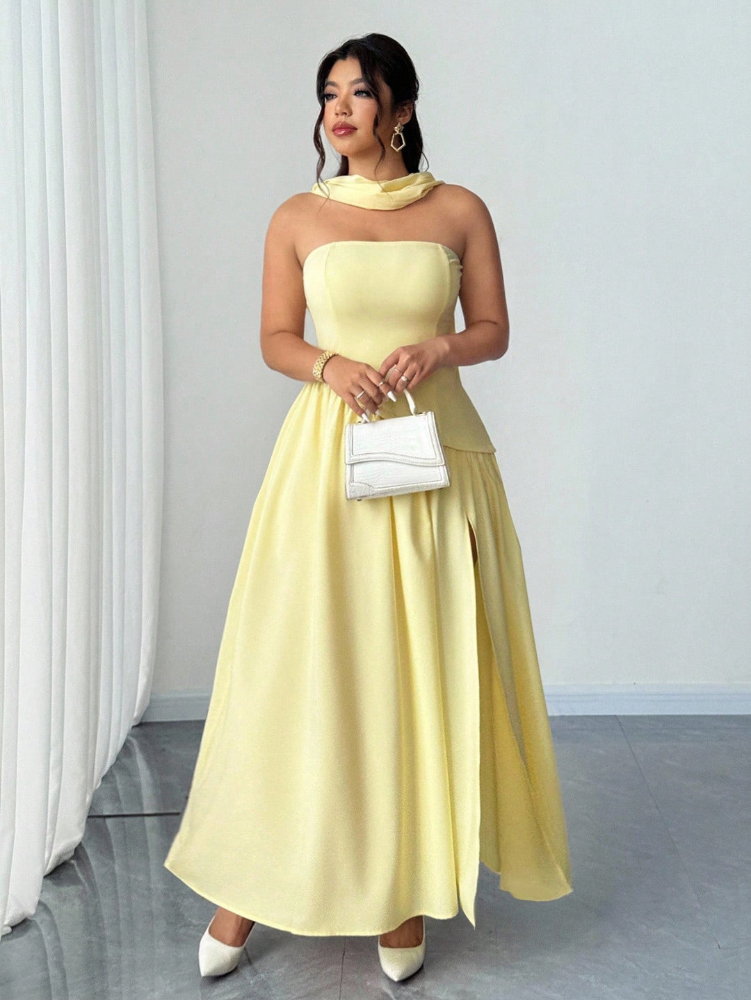Rochie maxi SHEIN, galben