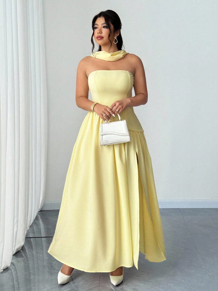 Rochie maxi SHEIN, galben