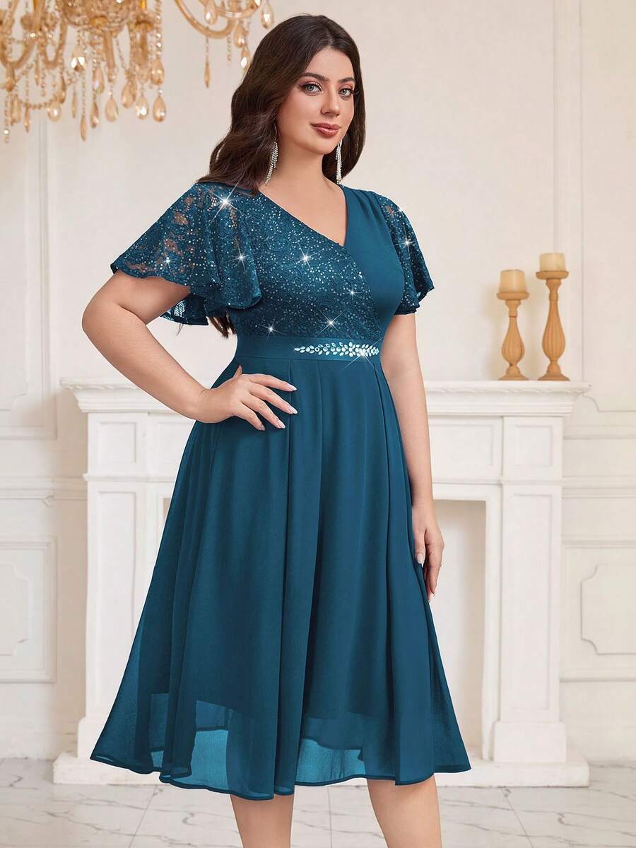 Rochie midi SHEIN, albastru