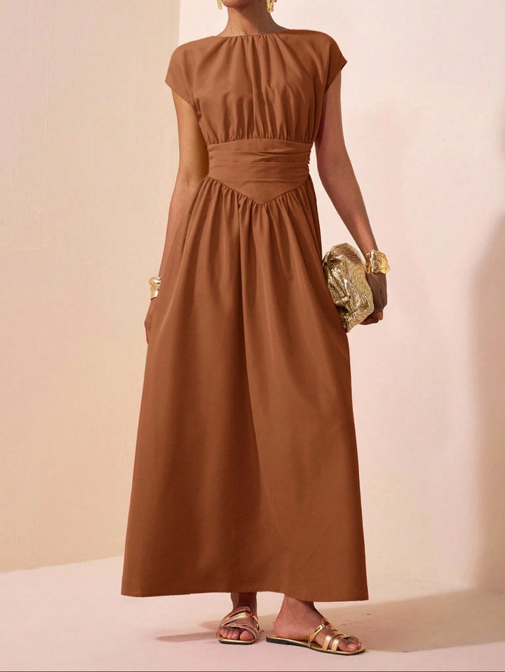 Shein maxi ruha, barna