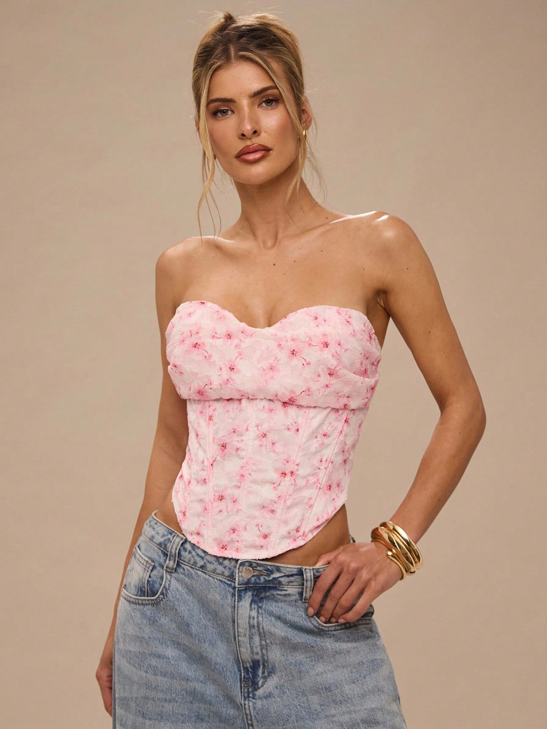 Top SHEIN, rózsa