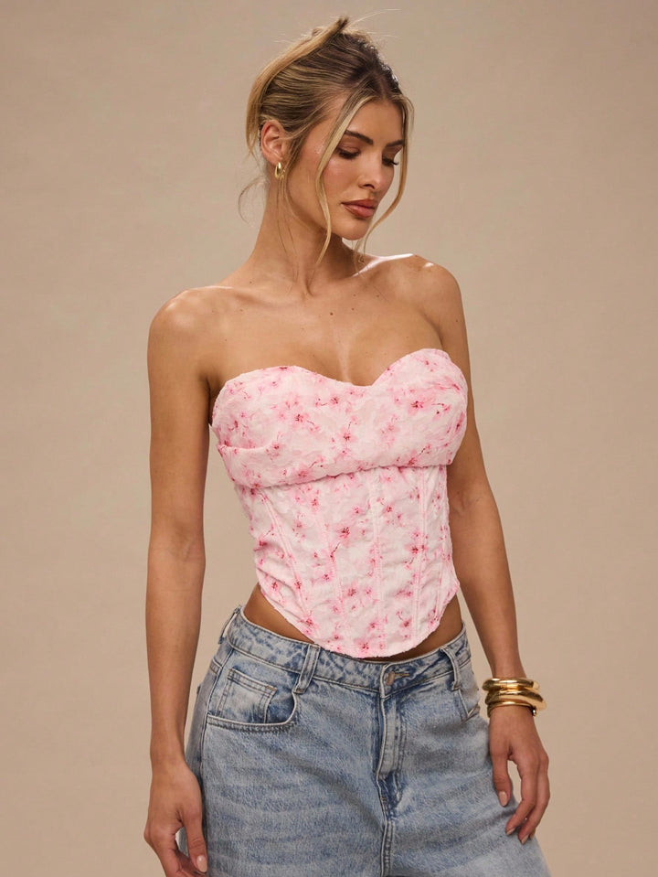 Top SHEIN, rózsa
