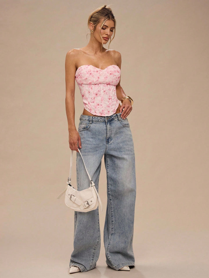Top SHEIN, rózsa