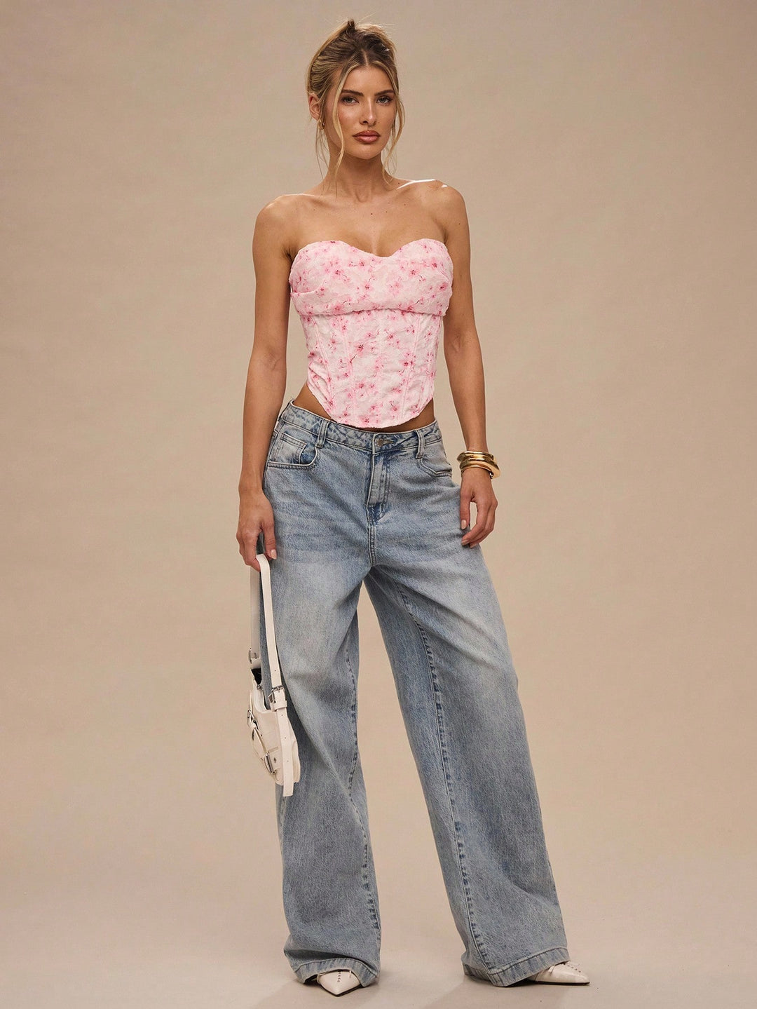 Top SHEIN, rózsa