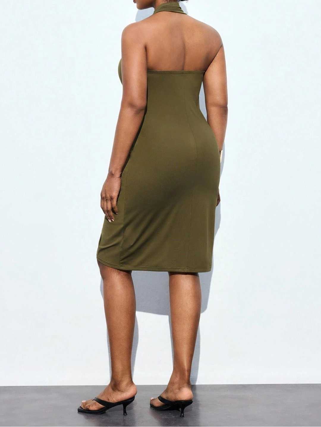 SHEIN midi ruha, khaki