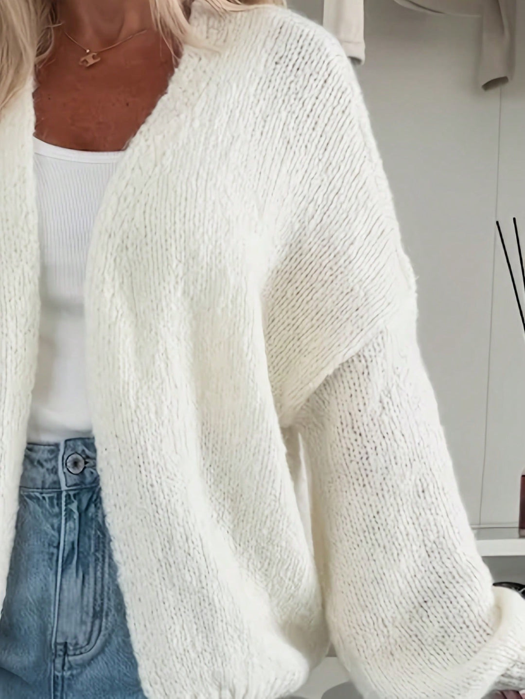 Cardigan SHEIN, crem