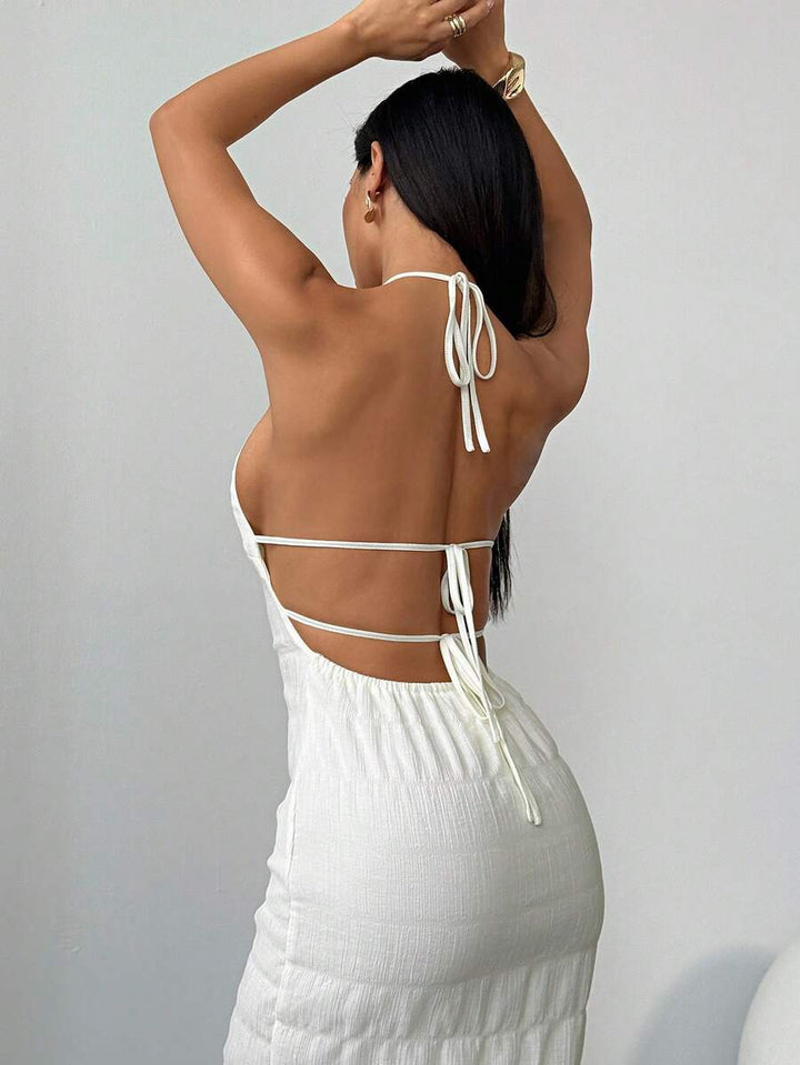 Rochie maxi SHEIN, crem