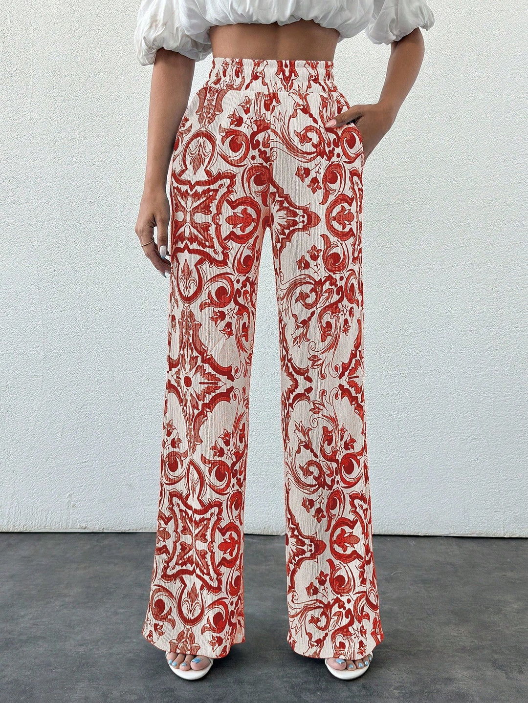 Pantaloni SHEIN, roșu