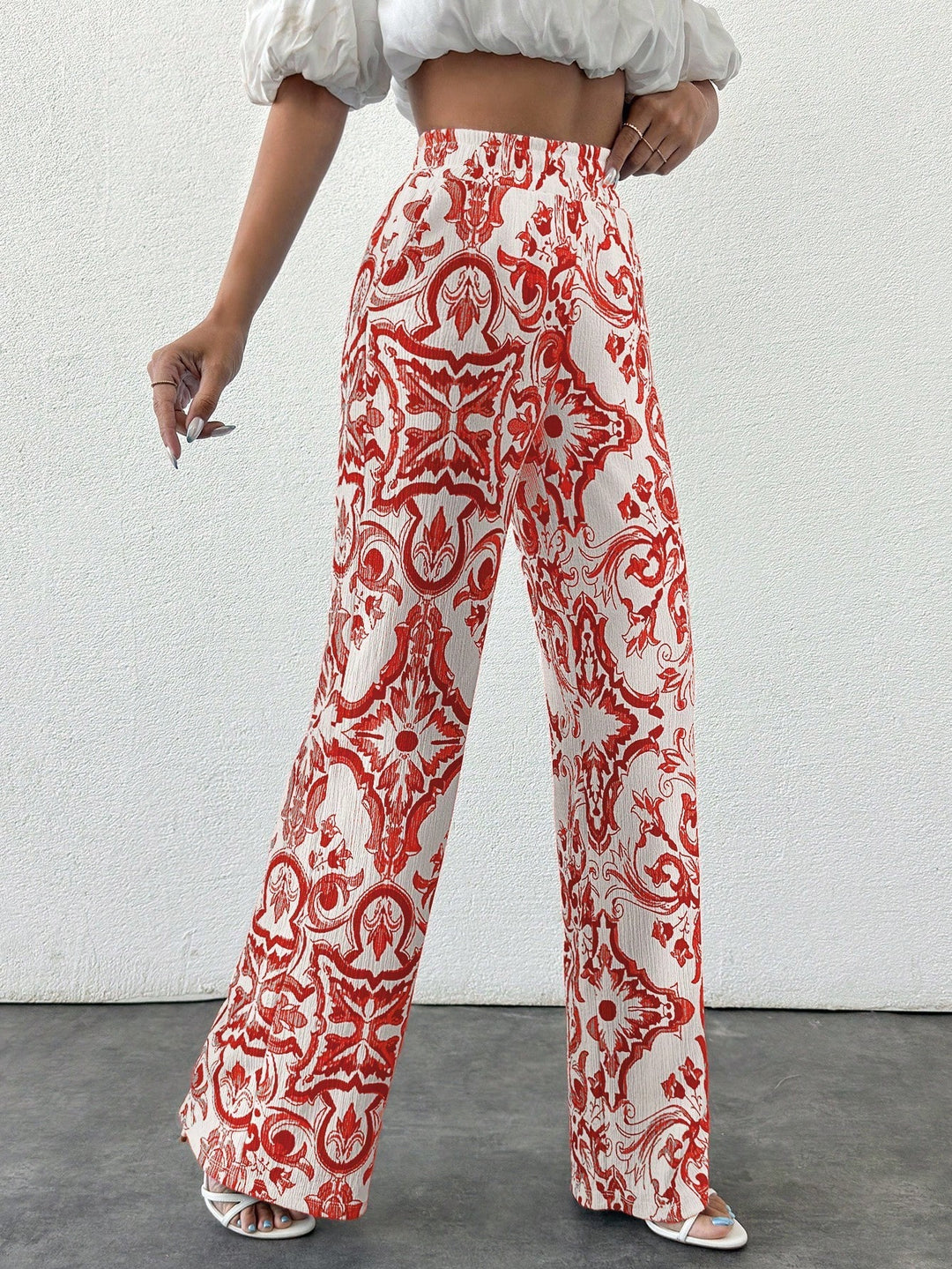 Pantaloni SHEIN, roșu