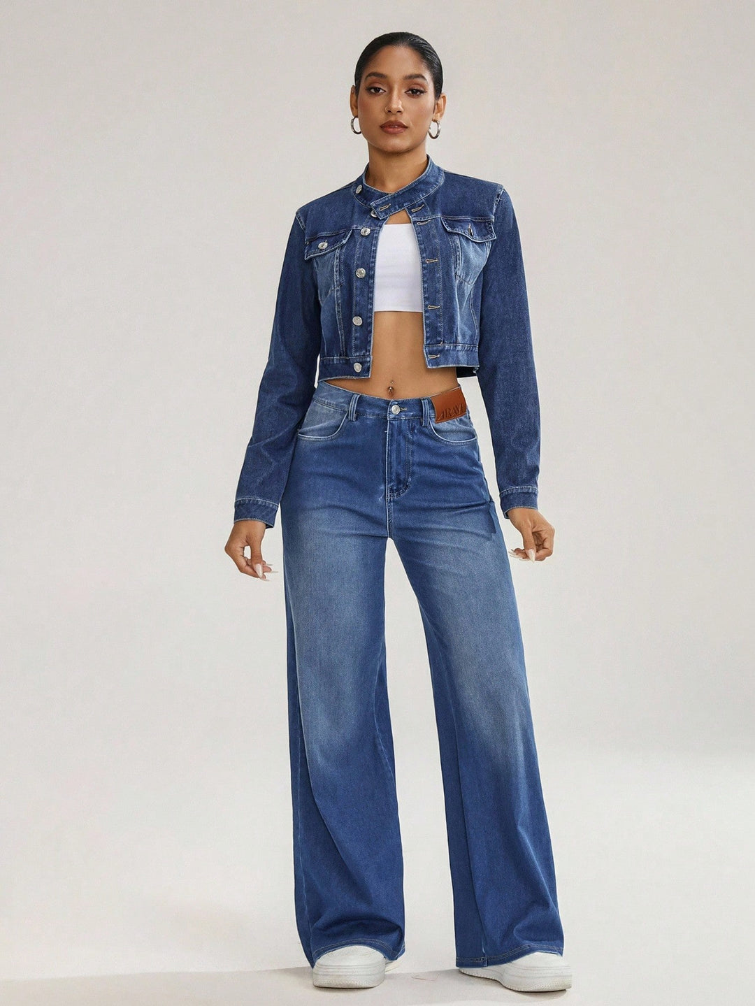 Jachetă denim SHEIN, albastru