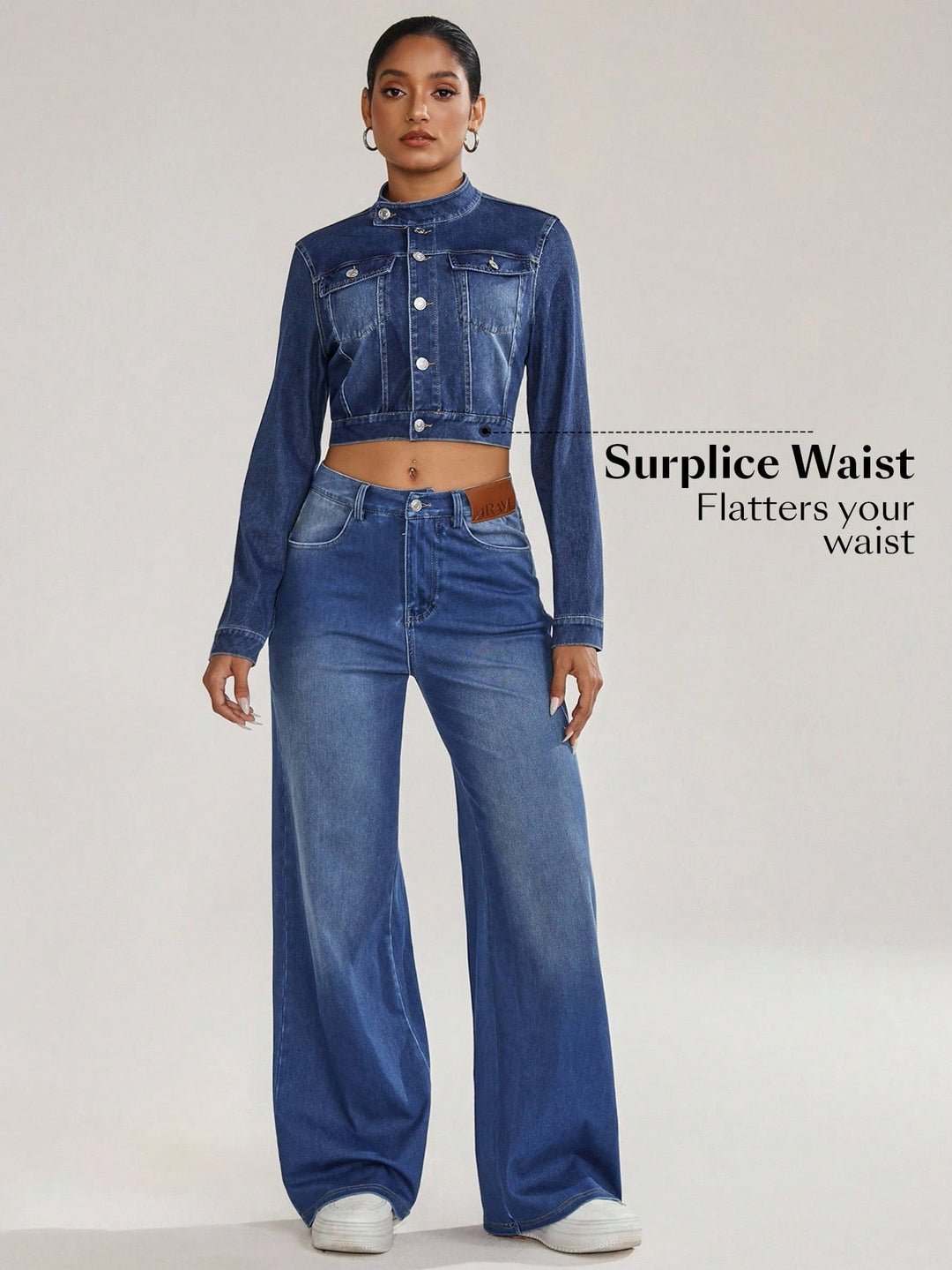 Jachetă denim SHEIN, albastru