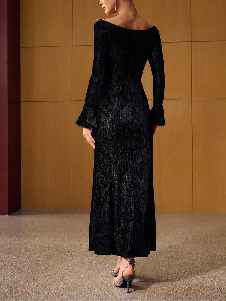 Shein maxi ruha, fekete