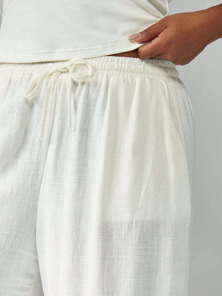 Pantaloni SHEIN, crem