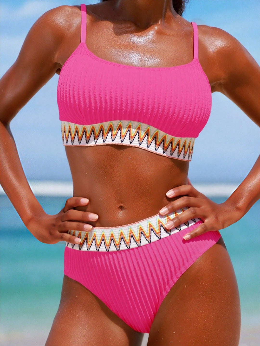 Costum de baie SHEIN, roz