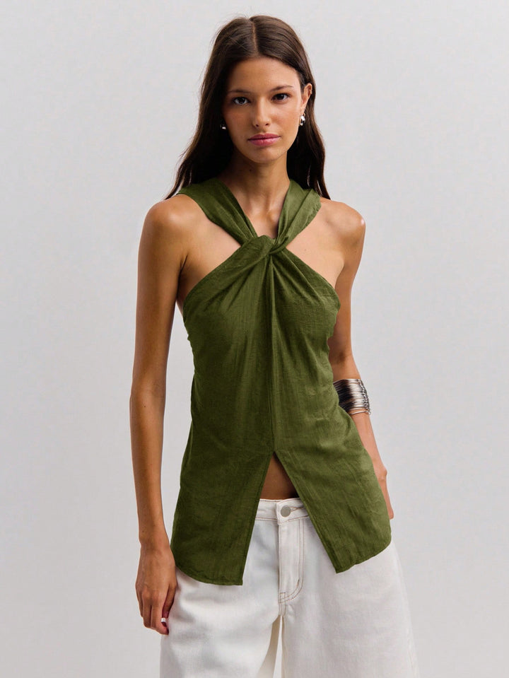 SHEIN felső, khaki
