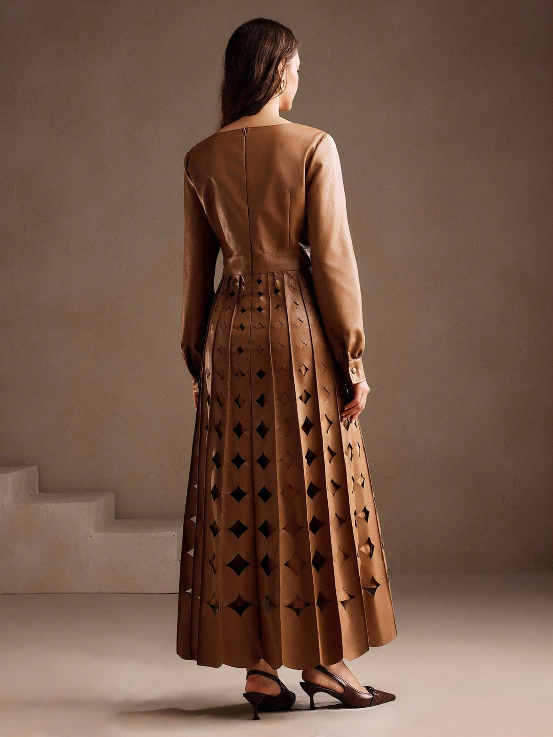 Rochie maxi SHEIN, kaki