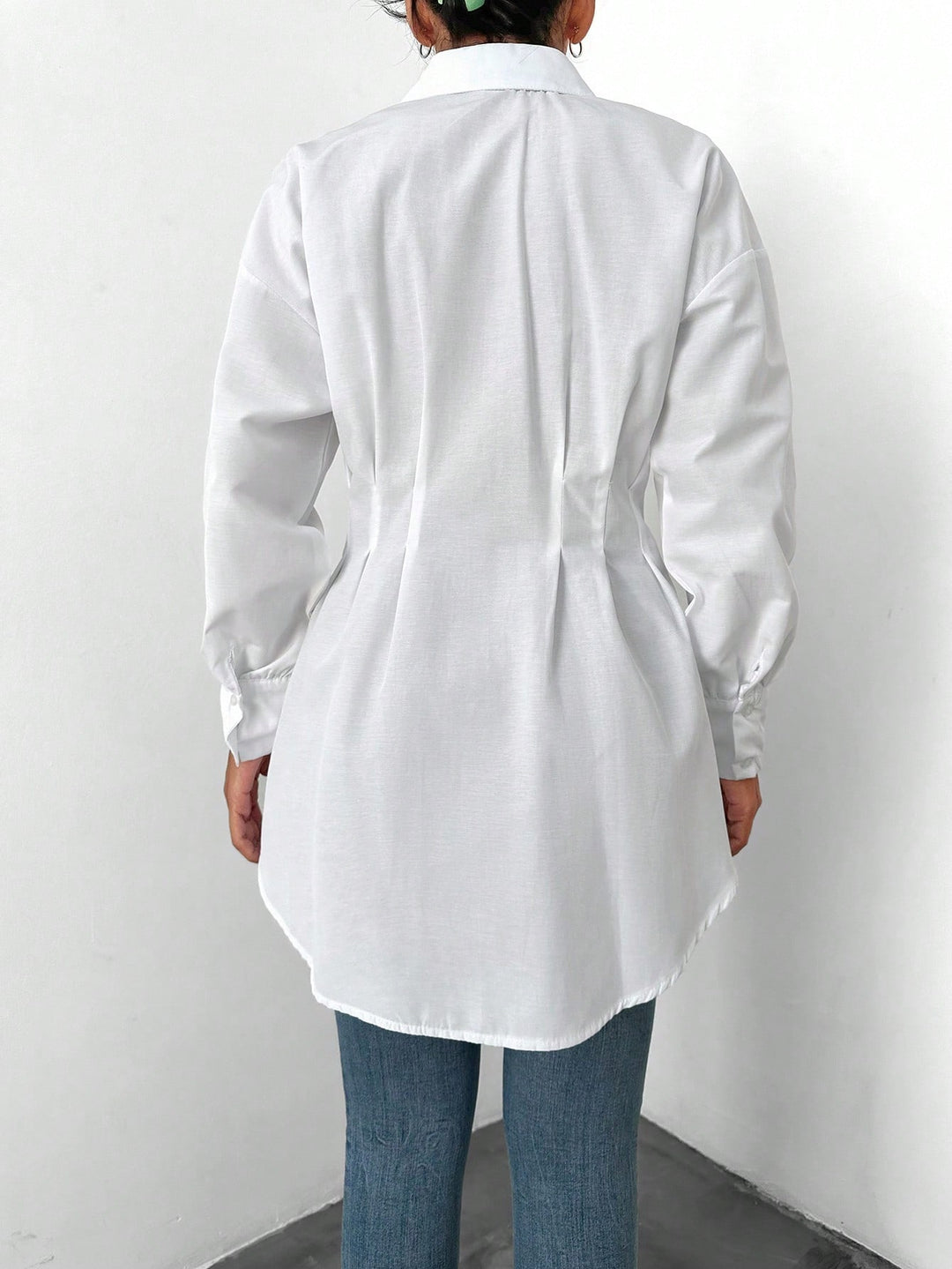 Rochie tip cămașă SHEIN, alb