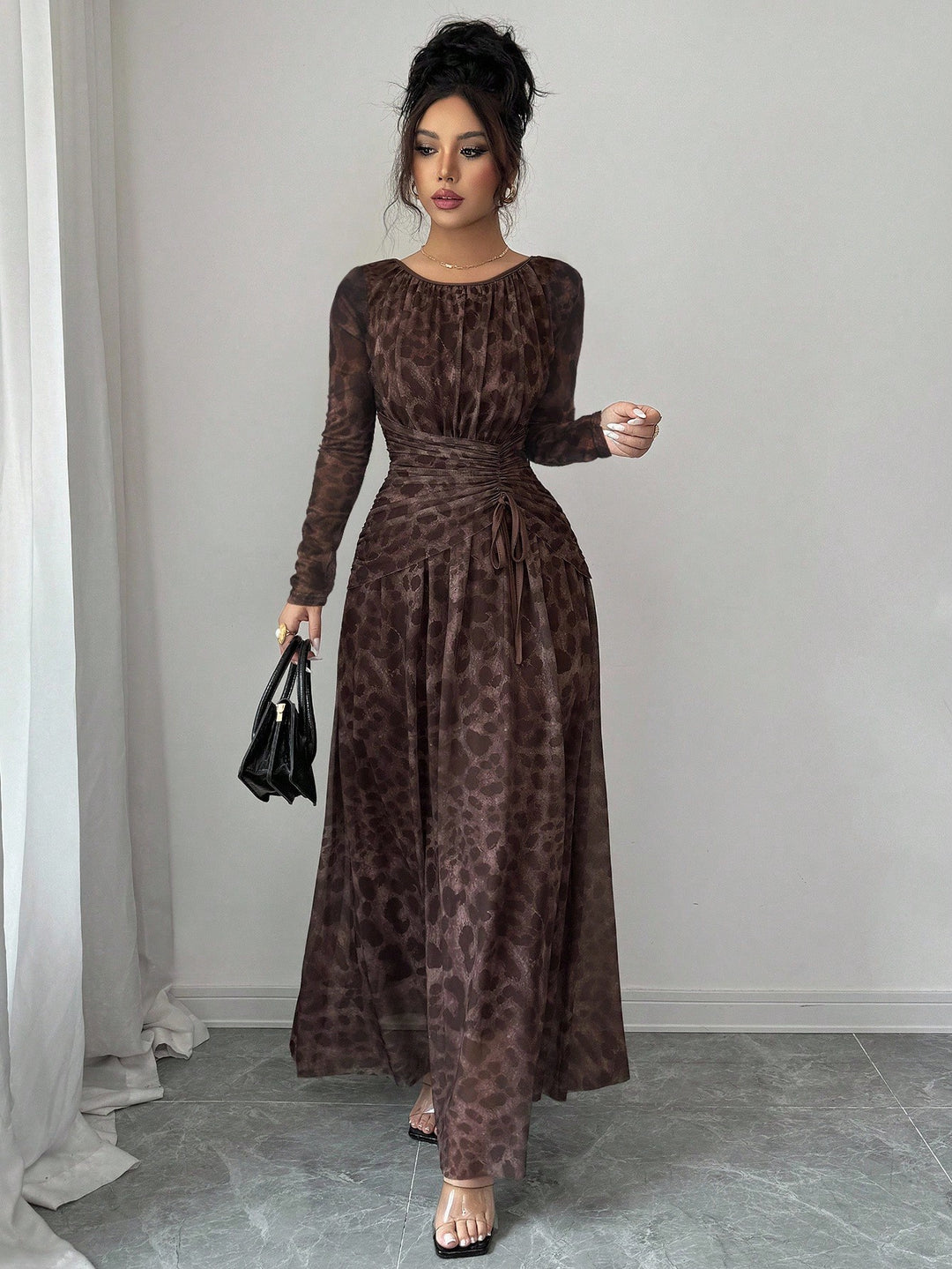Rochie maxi SHEIN, maro