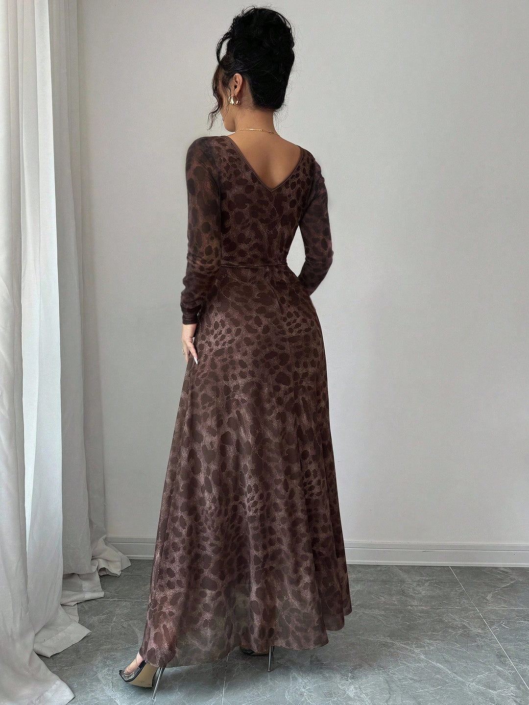 Rochie maxi SHEIN, maro