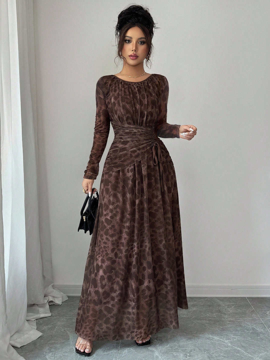 Rochie maxi SHEIN, maro