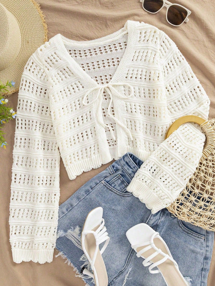 Cardigan SHEIN, alb