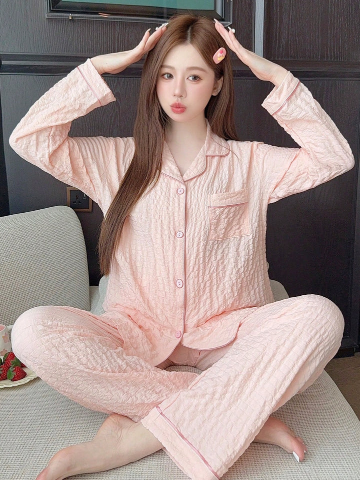 Compleu pijamale SHEIN, roz