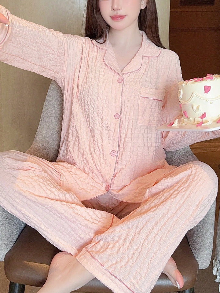 Compleu pijamale SHEIN, roz