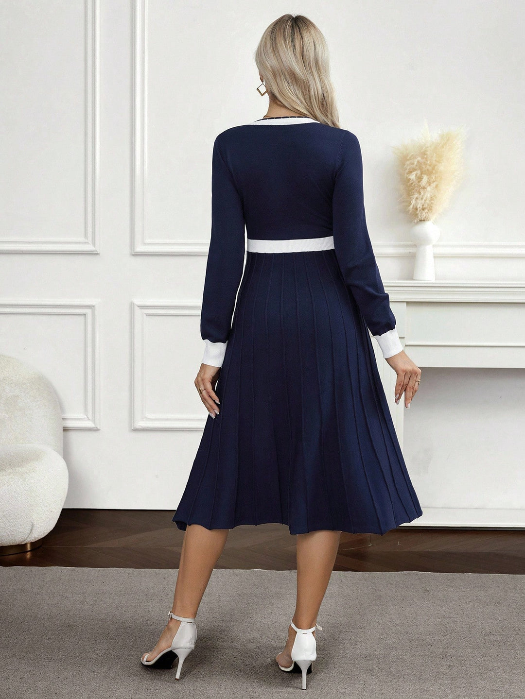 SHEIN maxi ruha, sötétkék