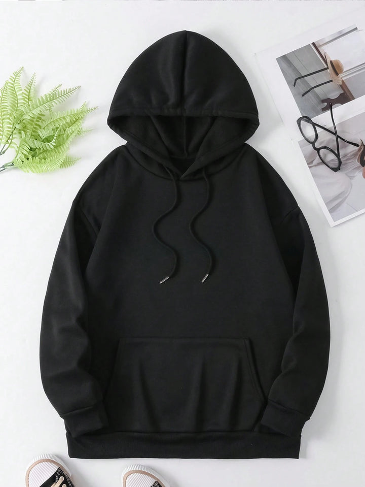SHEIN kapucnis felső, fekete