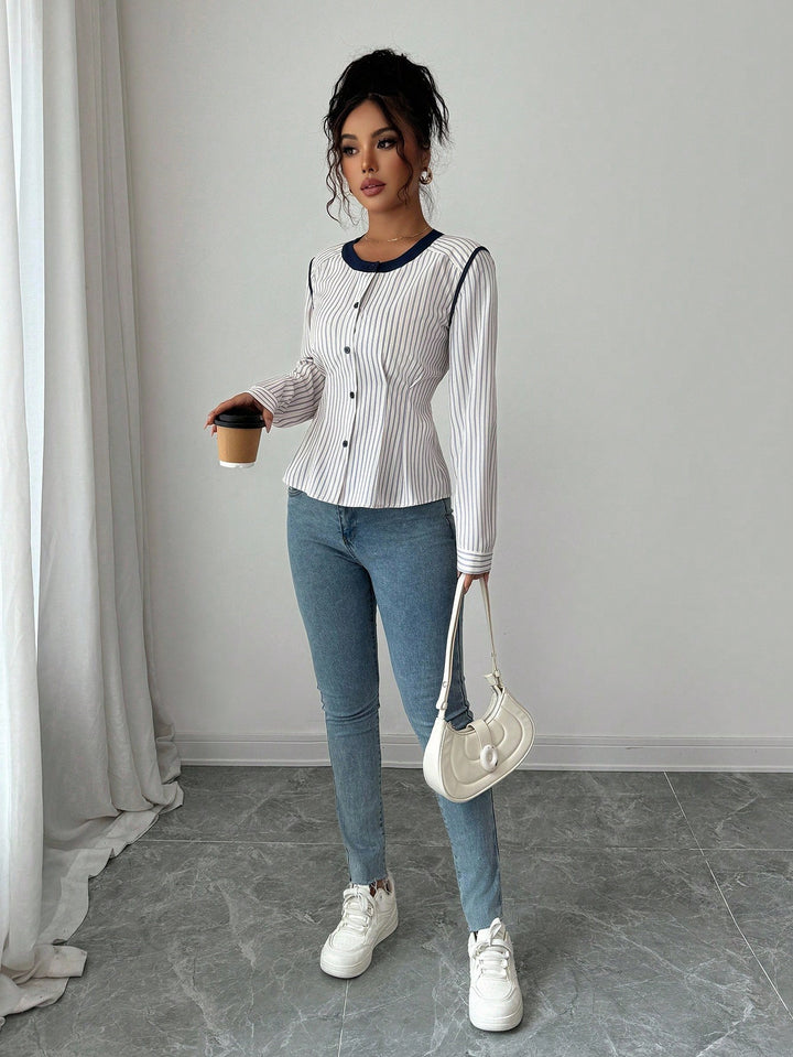 Bluza cu nasturi SHEIN, mix culori