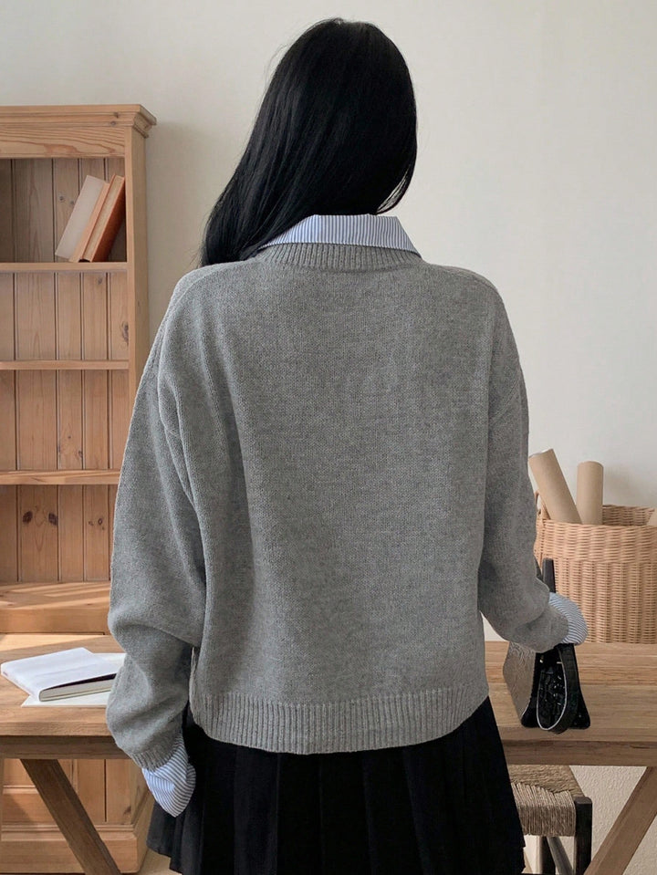 Pulóver SHEIN, szürke