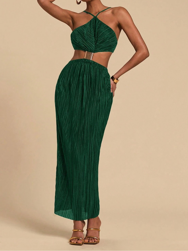 Shein maxi ruha, zöld