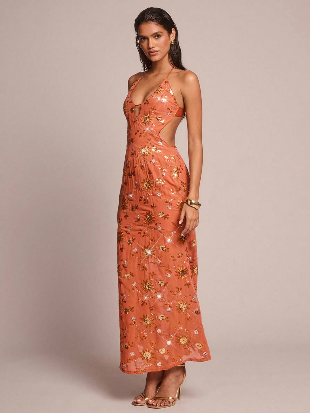 SHEIN maxi ruha, narancssárga
