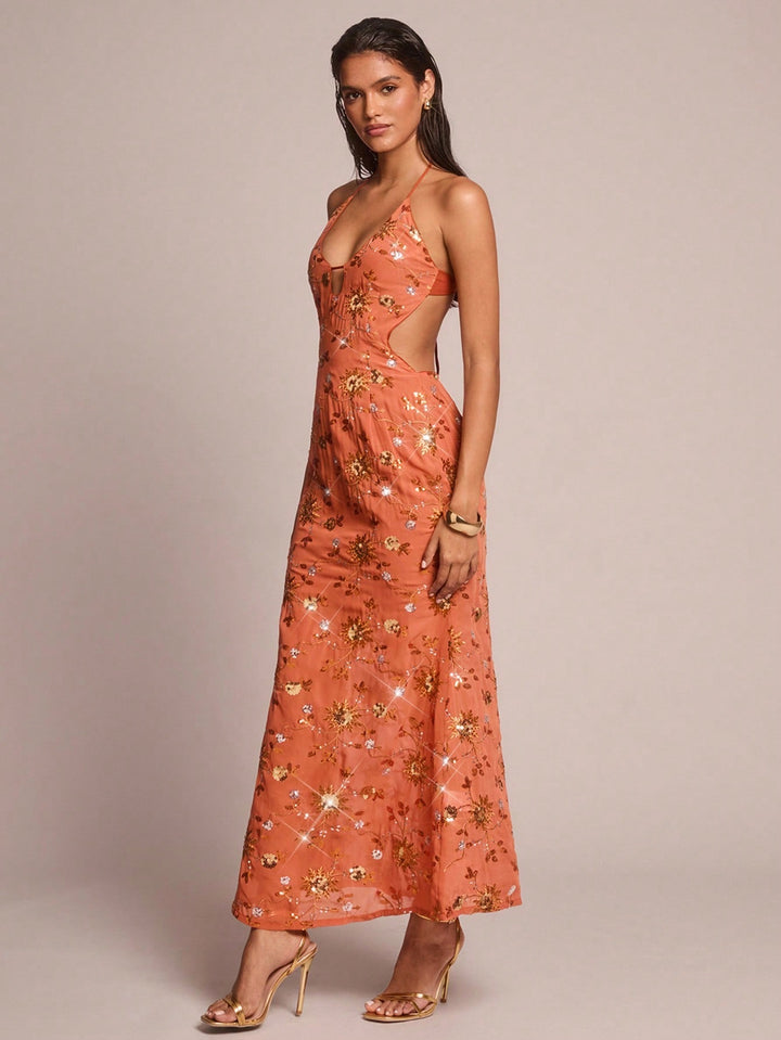 SHEIN maxi ruha, narancssárga