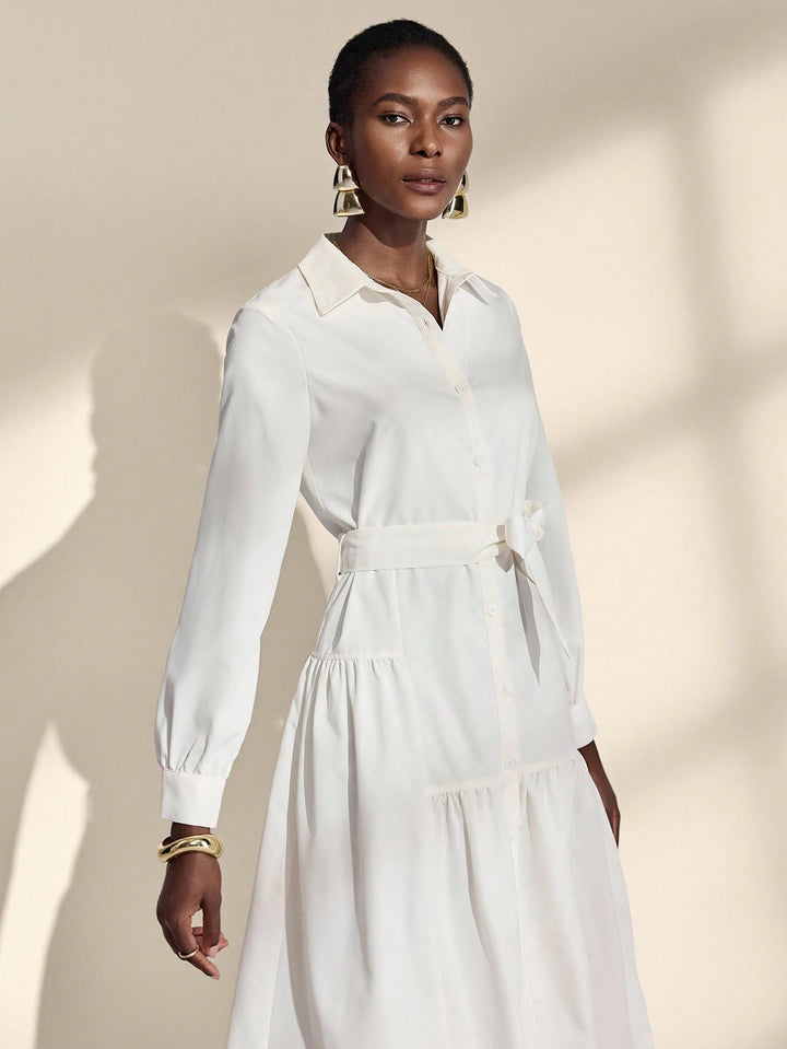Rochie midi SHEIN, alb