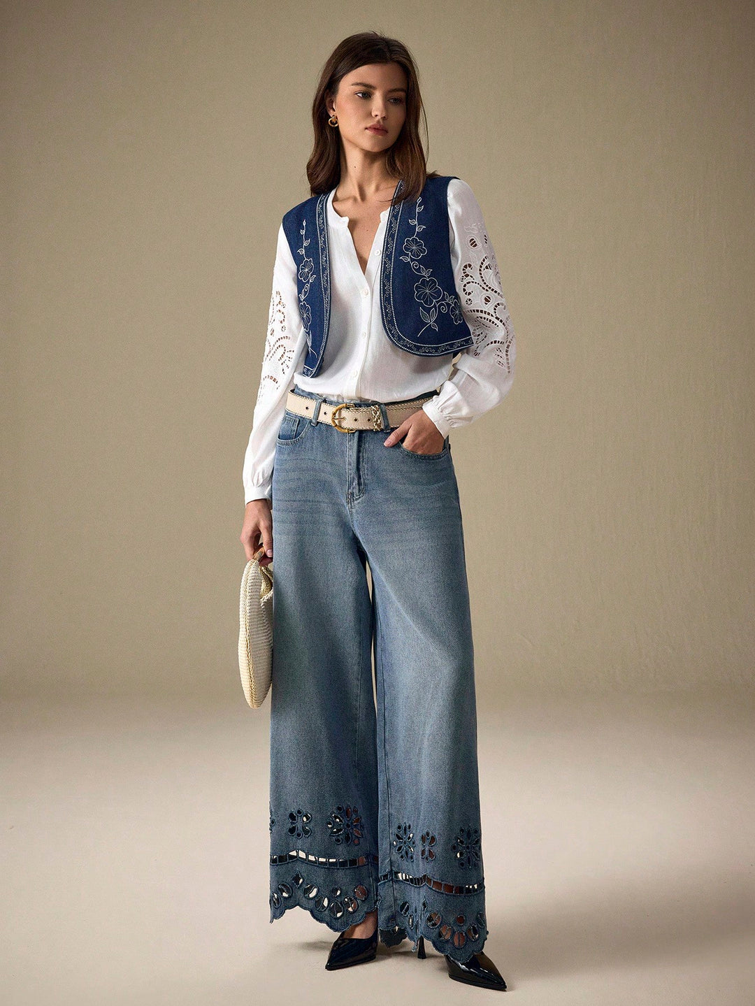 Vesă denim SHEIN, albastru