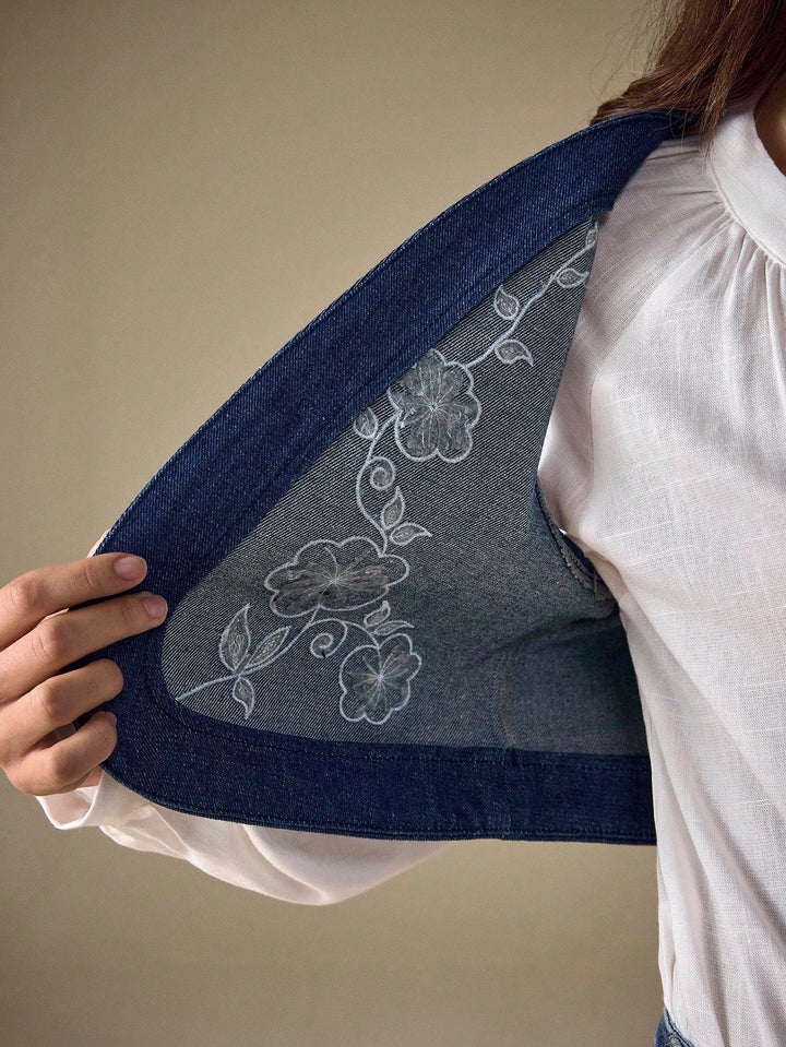 Vesă denim SHEIN, albastru