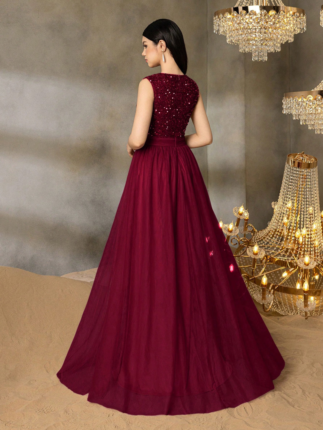 Rochie de ocazie SHEIN, vișiniu