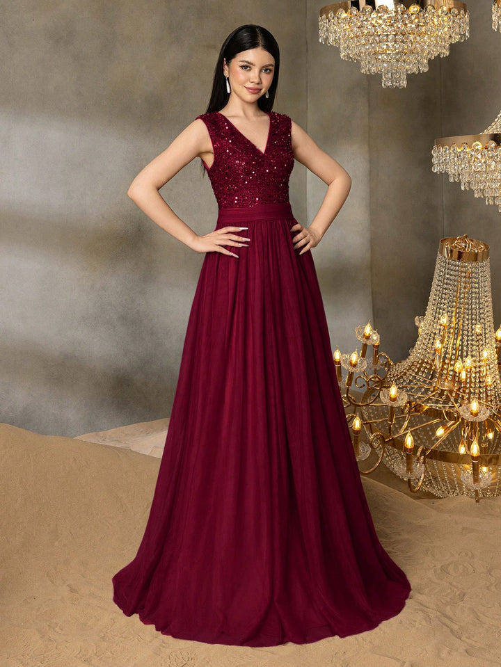 Rochie de ocazie SHEIN, vișiniu